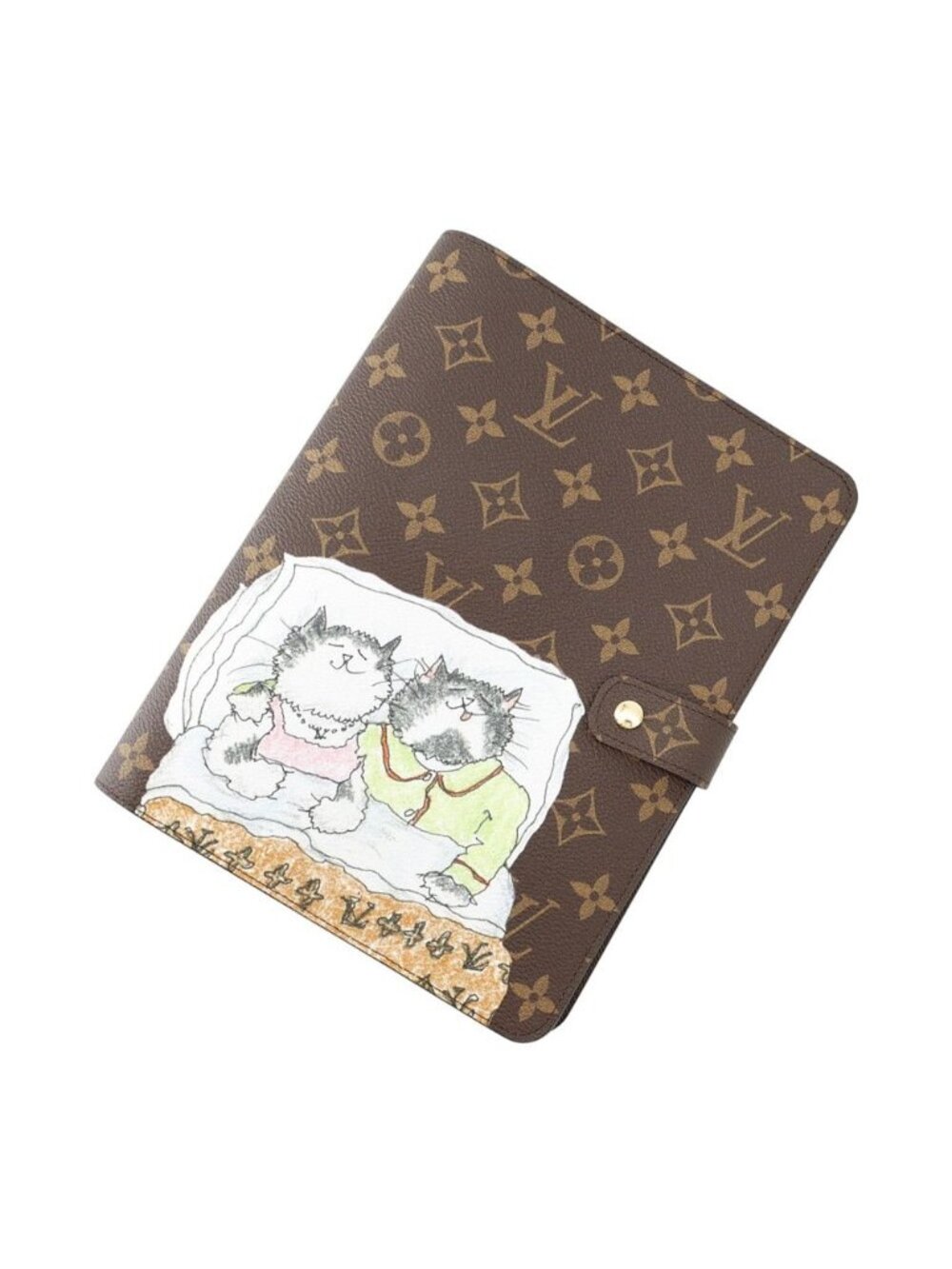 Louis Vuitton Notebook Cover Monogram Agenda Bureau MM Diary Gray Coddington